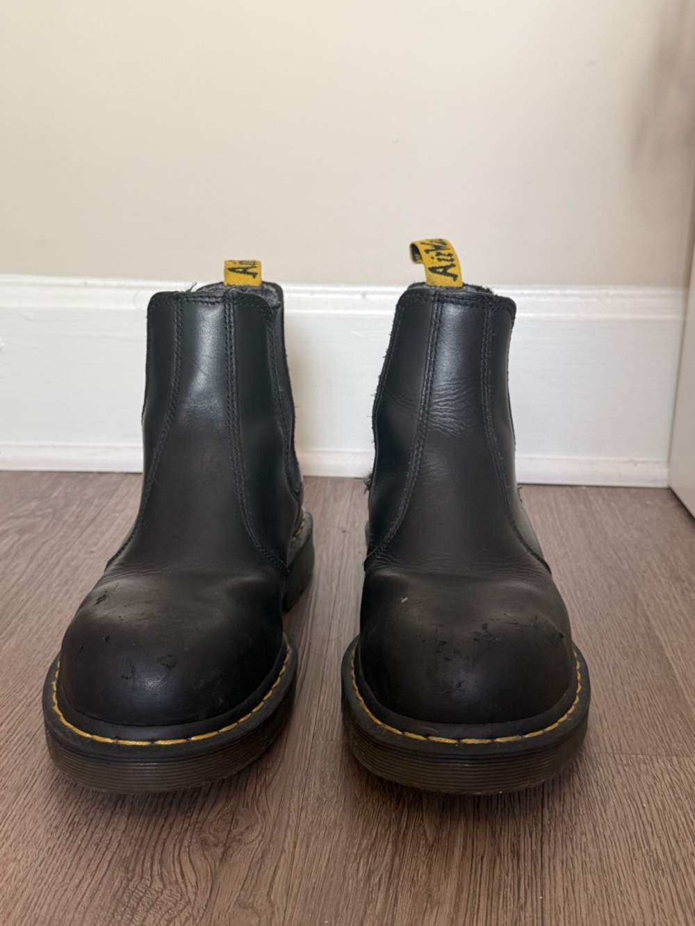 Dr. Martens Women’s Black Leather Chelsea Steel Toe Boots